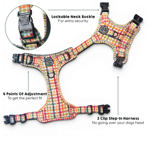Tough Trails™ Harness - Plaid Pup