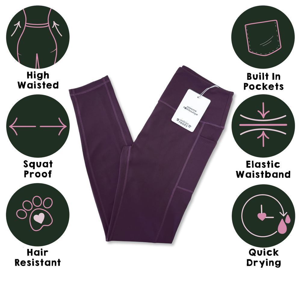 Walkies Ready® Leggings - Plum