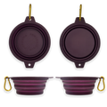 Collapsible Dog Bowl -Plum