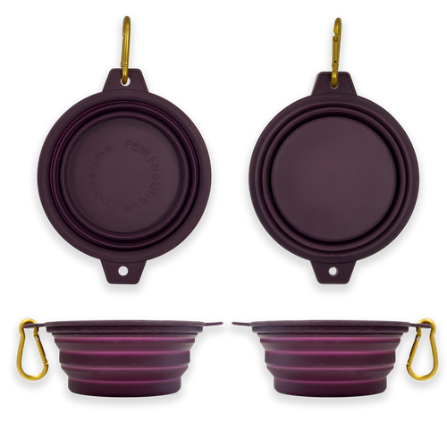 Collapsible Dog Bowl -Plum
