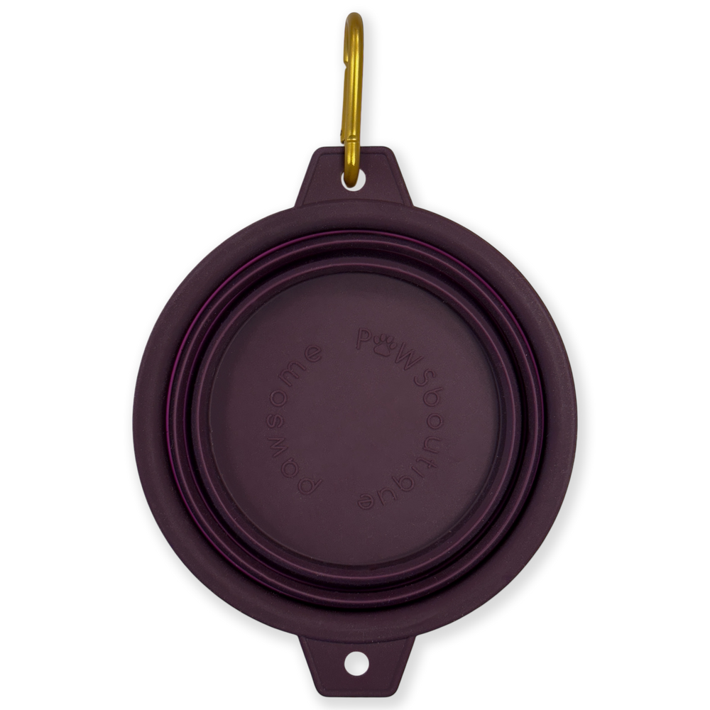 Collapsible Dog Bowl -Plum