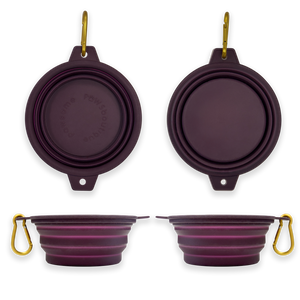 Collapsible Dog Bowl -Plum