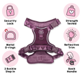 Tough Trails™ Harness - Walkies Ready® Plum