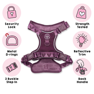 Tough Trails™ Harness - Walkies Ready® Plum