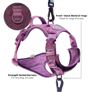 Tough Trails™ Harness - Walkies Ready® Plum