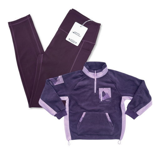 Plum Leggings & Purple/Lilac Fleece Bundle
