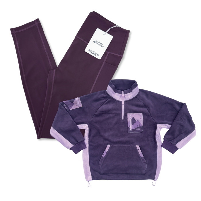 Plum Leggings & Purple/Lilac Fleece Bundle