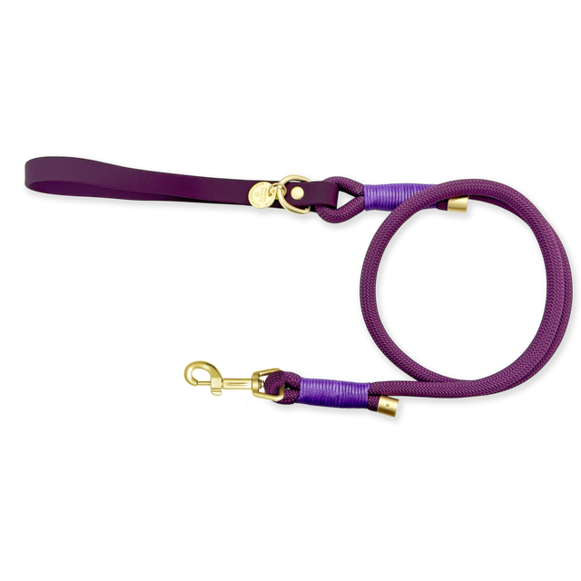 4ft Rope Lead - Walkies Ready® Plum (New clip)