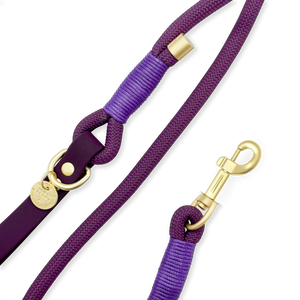 4ft Rope Lead - Walkies Ready® Plum (New clip)