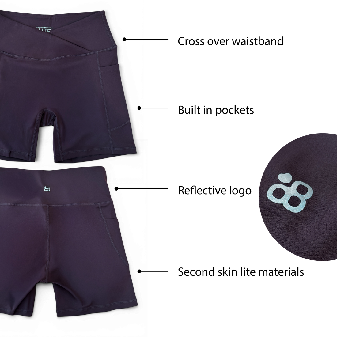 Lite Cycling Shorts - Plum