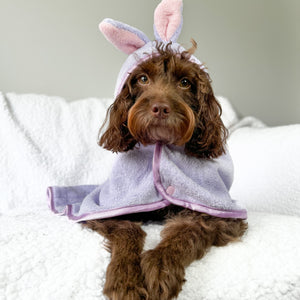 Disney© Hooded Microfibre Towel - Bambi + Friends Lilac