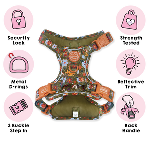 Tough Trails™ Harness - Rust & Bloom