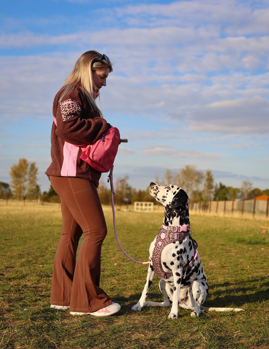 Brown Flared Leggings & Leopard Print Fleece Bundle
