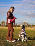 Brown Flared Leggings & Leopard Print Fleece Bundle