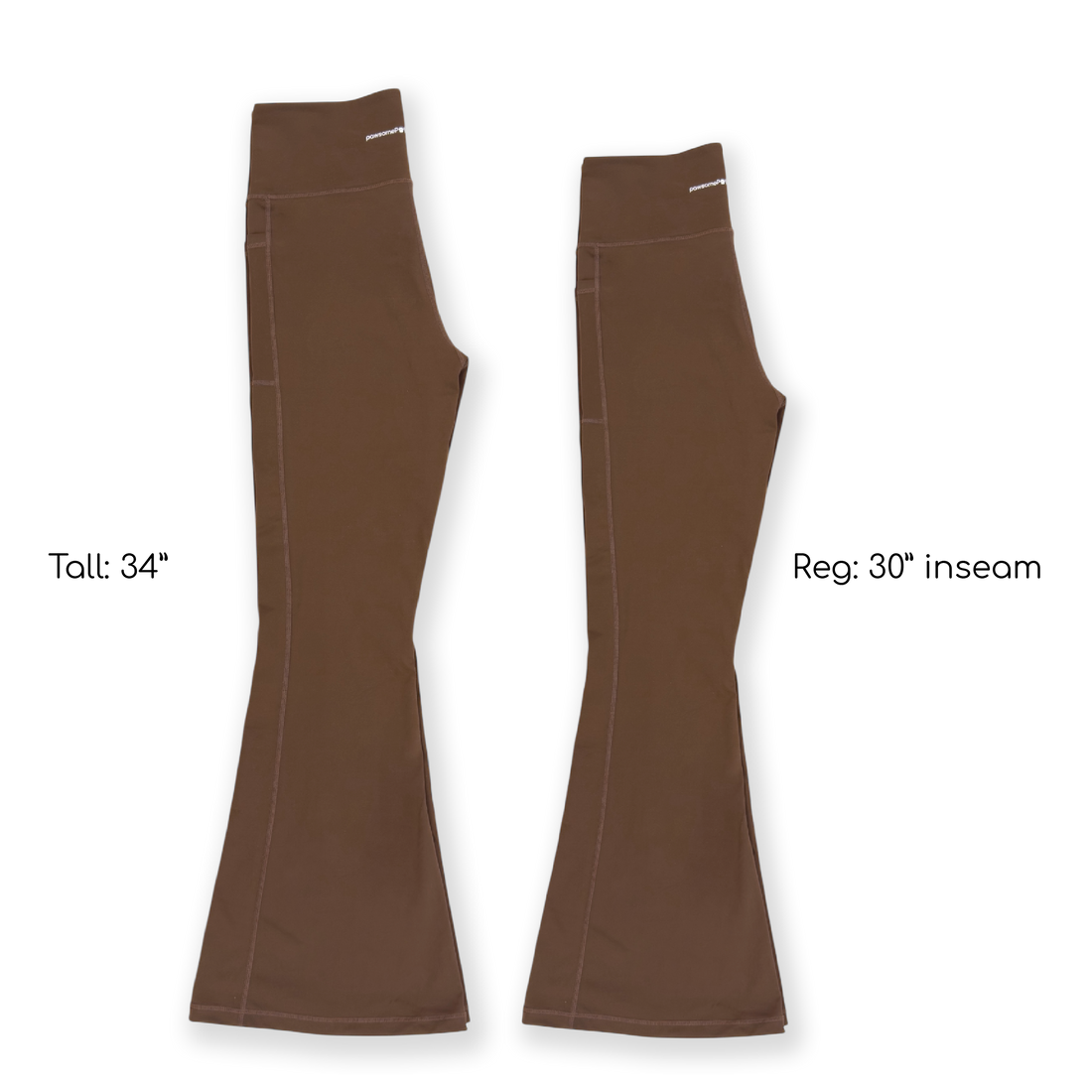 Flared Leggings - Brown