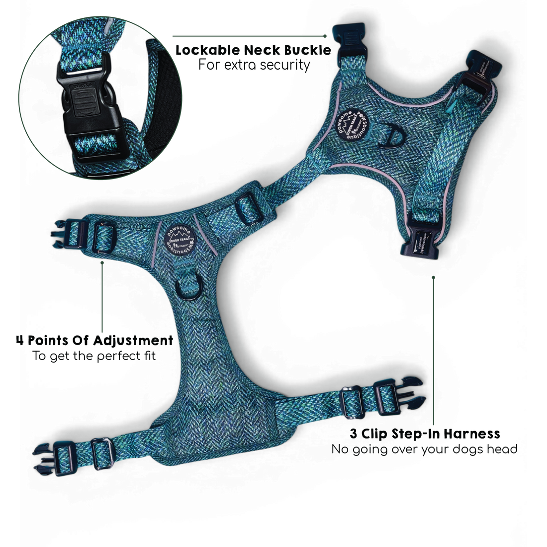 Tough Trails™ Harness - Country Teal