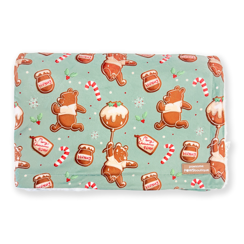 Disney© Dog Blanket - Gingerbread Bear Sage