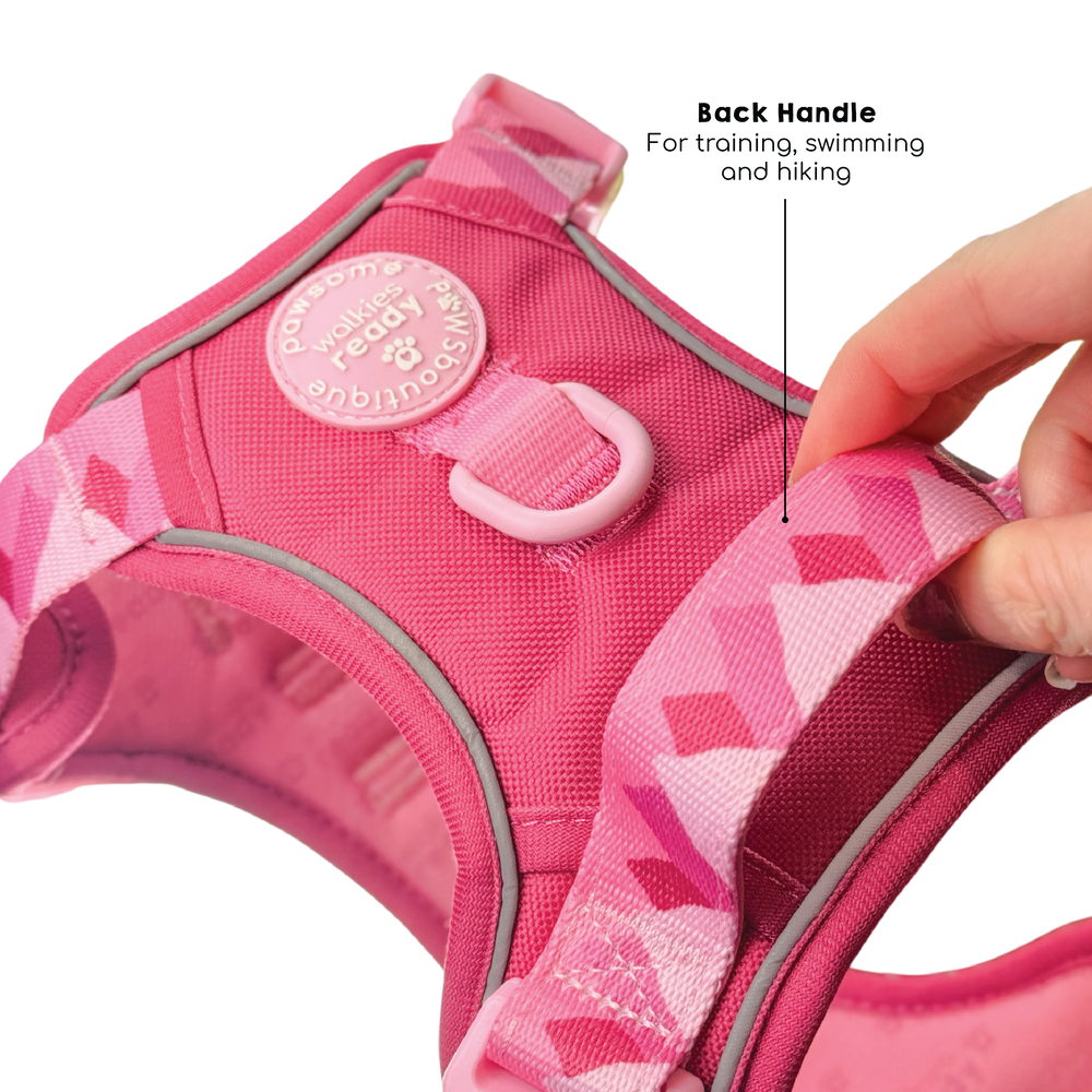 Tough Trails™ Harness - Walkies Ready® Raspberry Pink