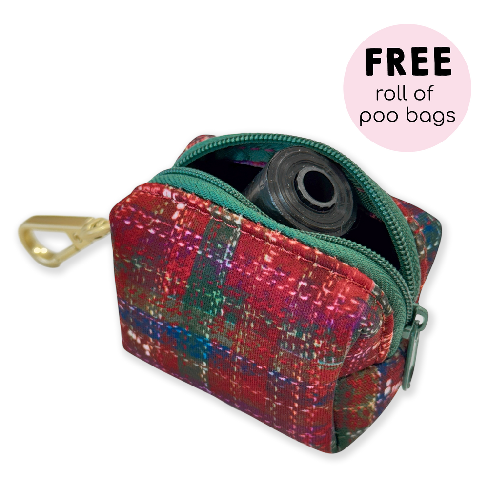 Poo Bag Holder - Yuletide Plaid