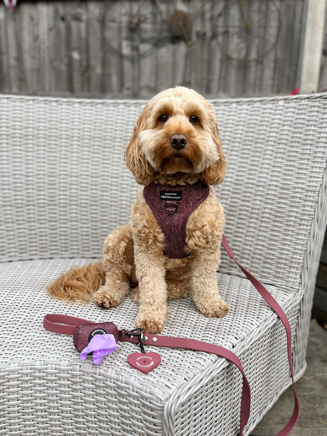 Poo Bag Holder - Country Burgundy