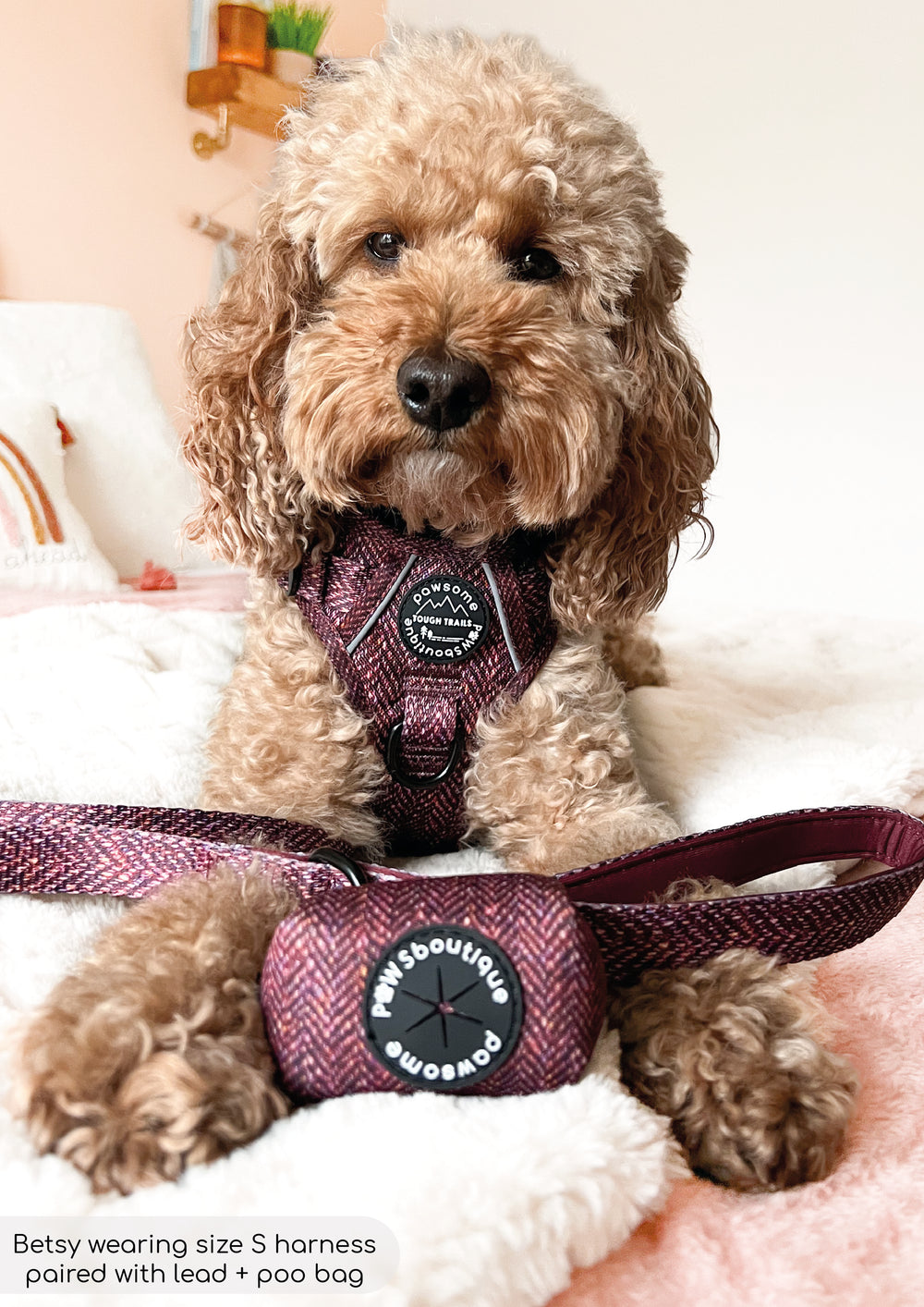 Poo Bag Holder - Country Burgundy